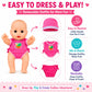 Liberty Imports 6 Pack - Baby Dolls Cute Little Vinyl 8" Infant Dolls, Mini Nursery Toys for Girls, Kids Toddlers - Bulk Gift Bundle Party Favors