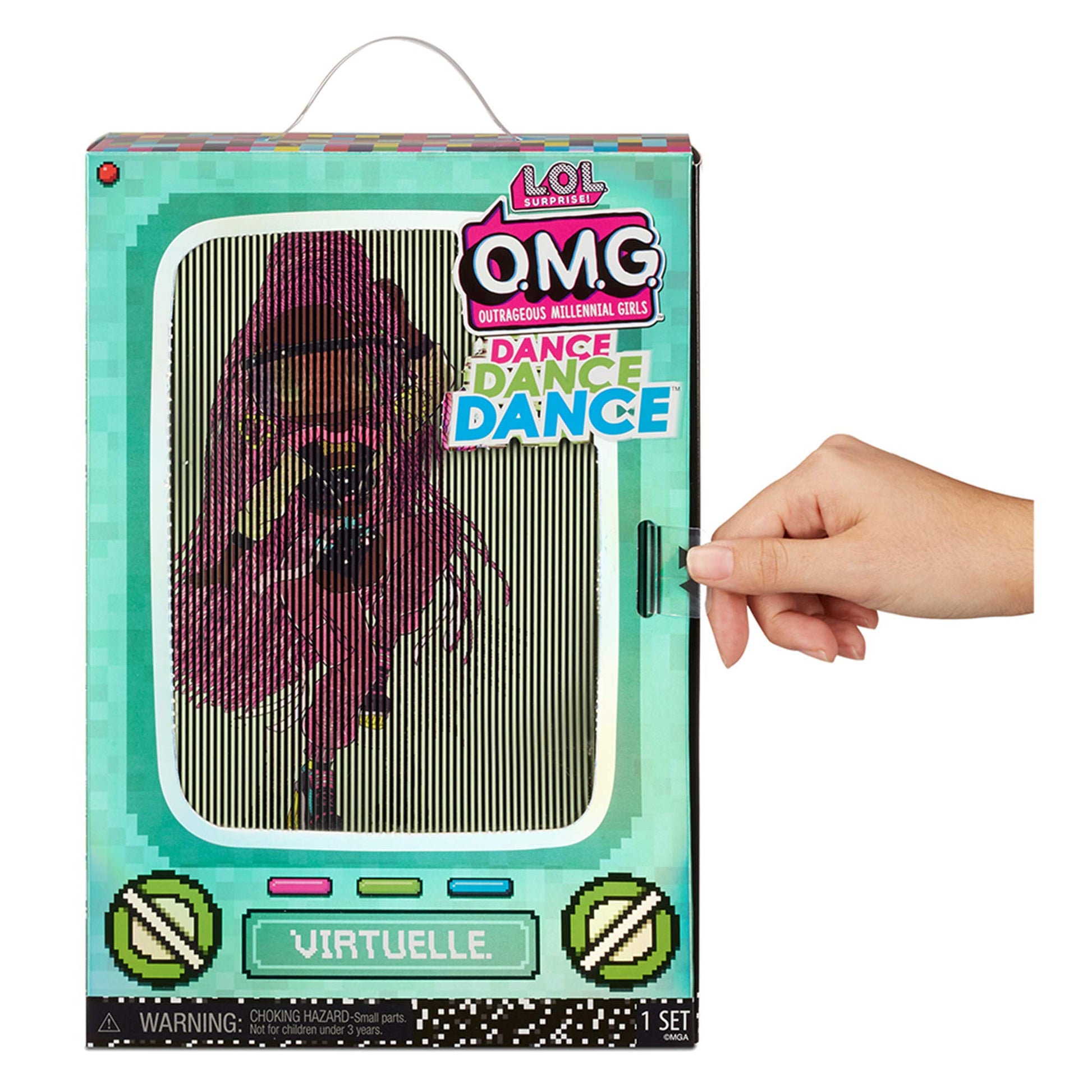 L.O.L. Surprise! OMG Dance Dance Dance Virtuelle Fashion Doll with 15 Surprises Including Magic Black Light, Shoes, Hair Brush Doll Stand and TV