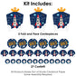 Big Dot of Happiness Blast Off to Outer Space - Rocket Ship Baby Shower or Birthday Party Decor and Confetti - Terrific Table Centerpiece Kit - Set