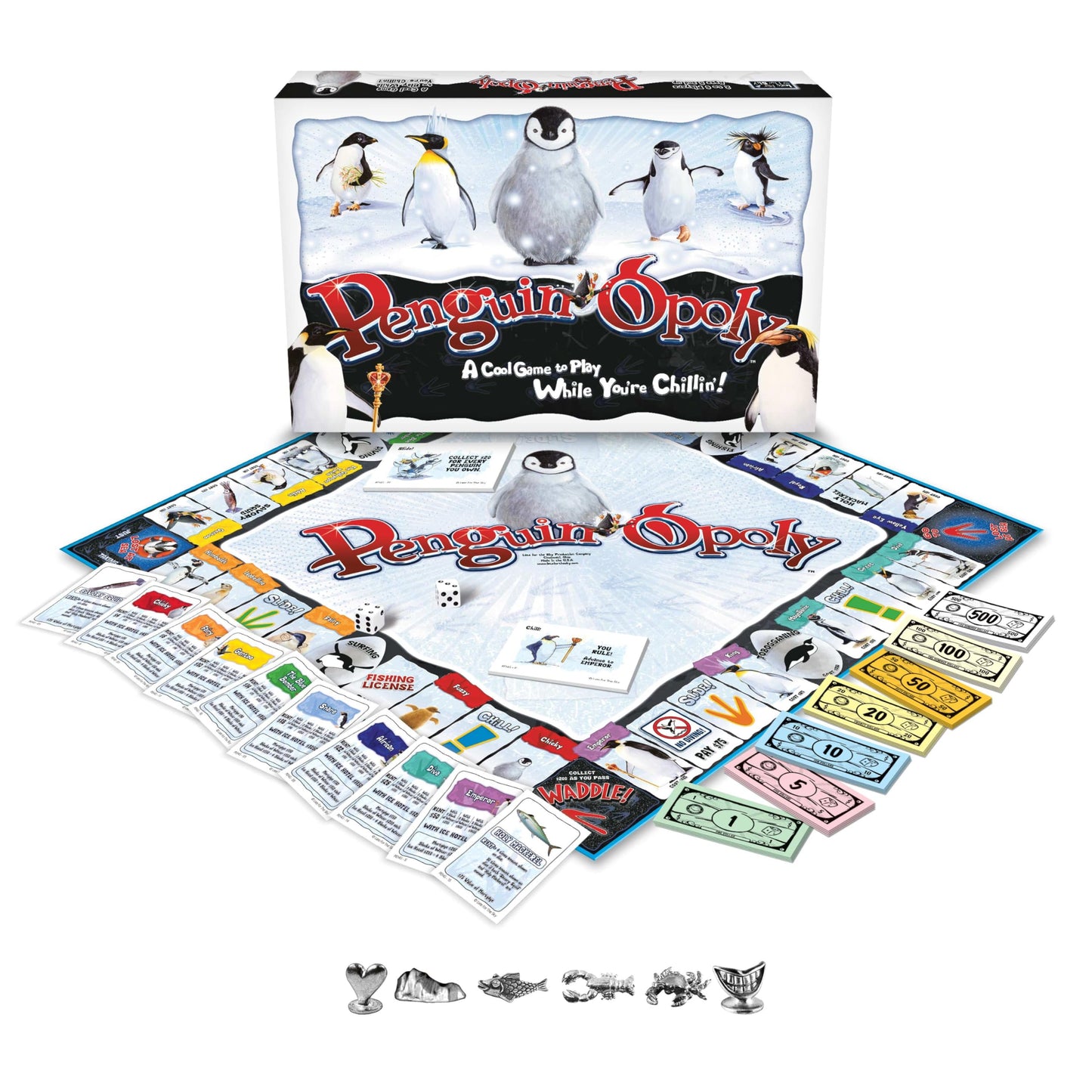 Late for The Sky Penguin-Opoly Family Board Game - Opoly-Style Penguin Theme, Educational Fun for Kids & Adults, 2-6 Players, Ages 8+, Collect