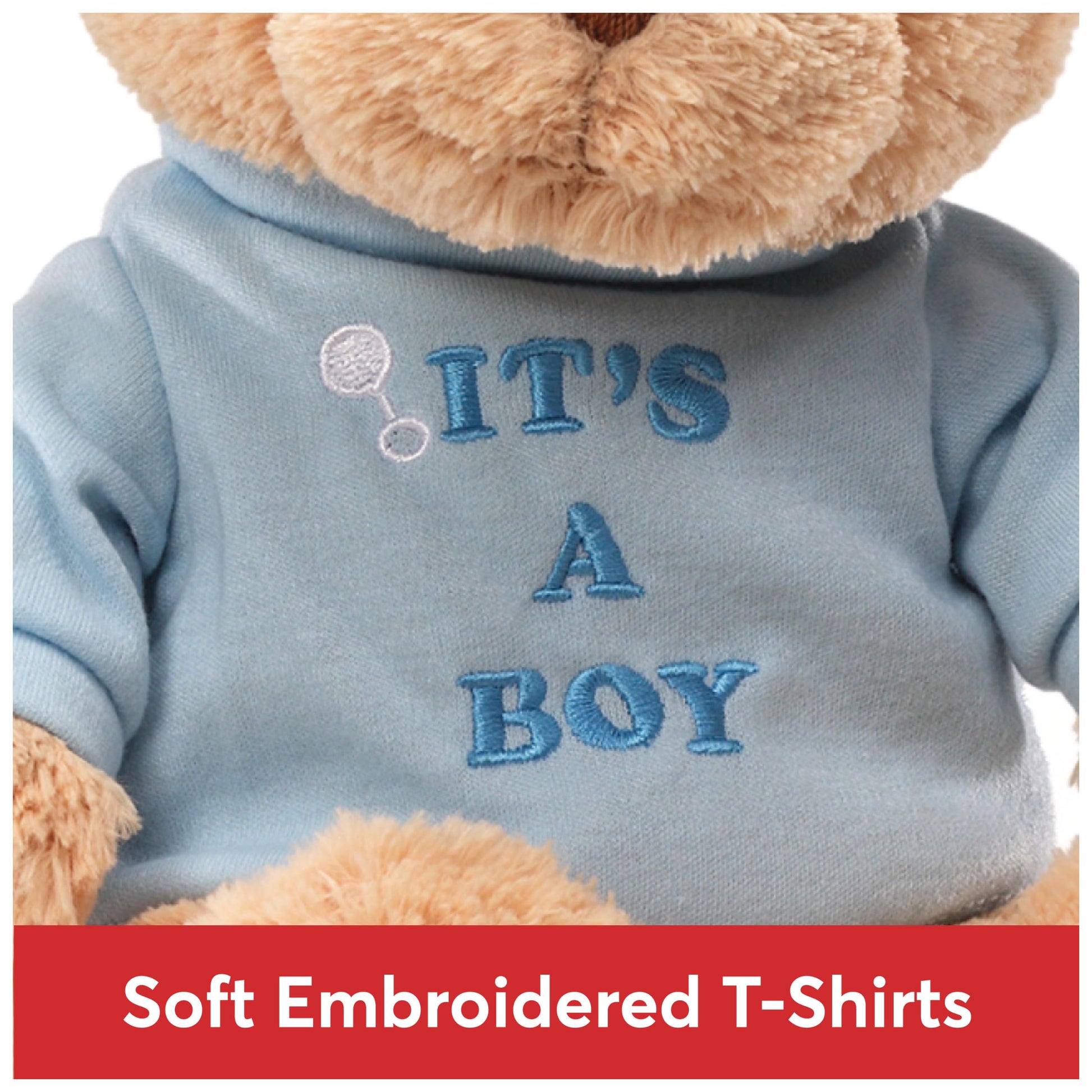 GUND “It's a Boy” 12-Inch Message Bear with Blue T-Shirt, Ages 0+