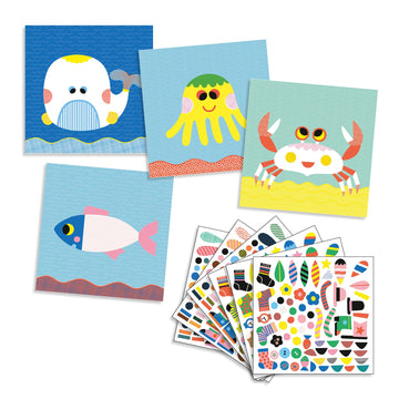 Create Sea Creatures with Stickers by Djeco