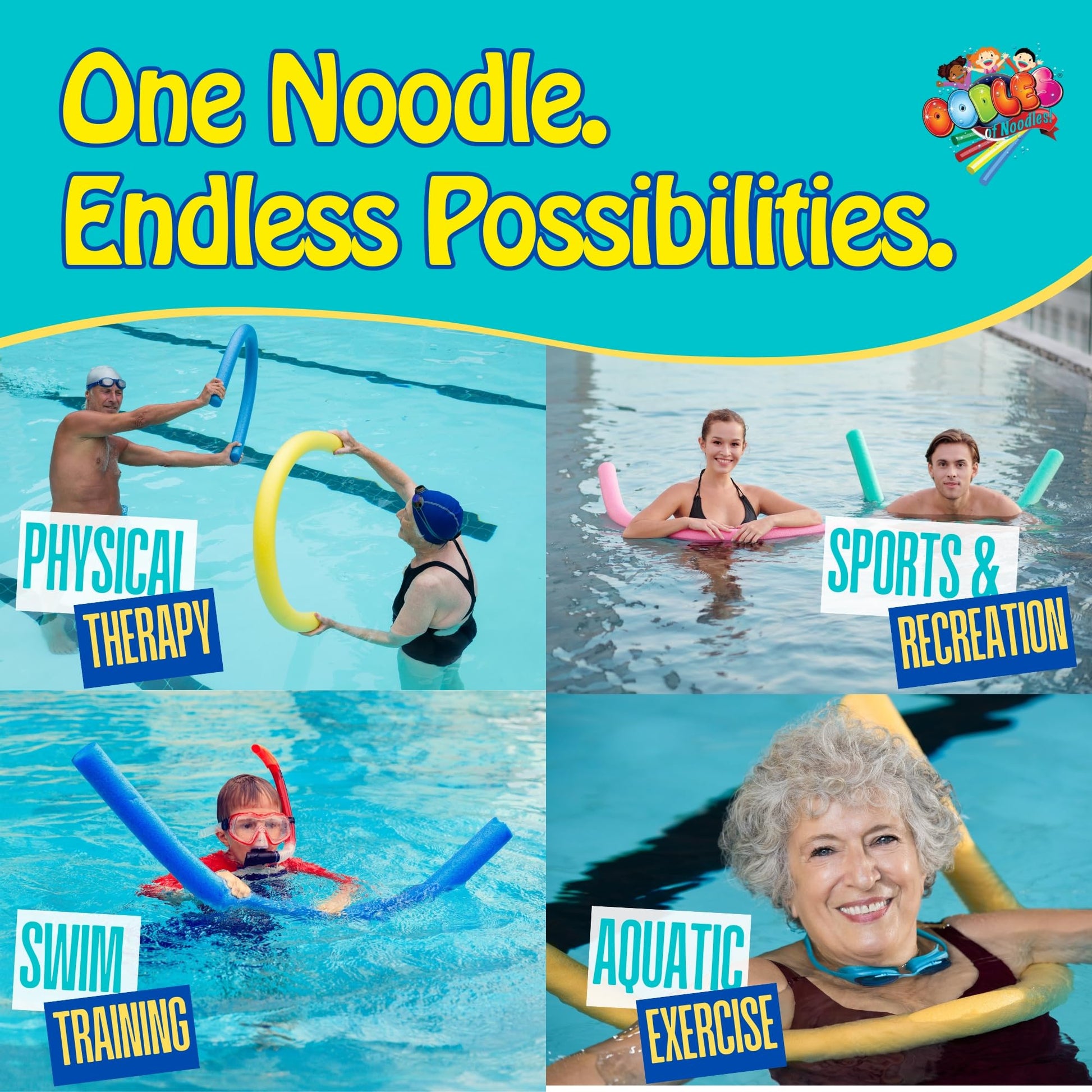 Oodles of Noodles Deluxe Pool Noodles Foam - Pack of 10 - Extra Dense