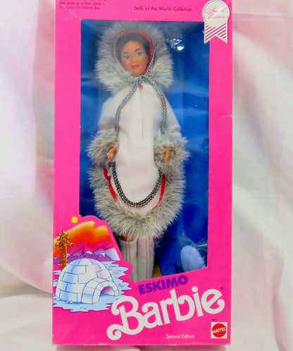 Dolls of the World Collection-Eskimo Barbie-Special Edition-1990