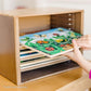 Melissa & Doug Natural Wood Puzzle Storage Case (Holds 12 Puzzles) - Wooden Puzzle Rack Organizer