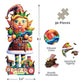 Boardwalk Puzzles Luxury Wood Puzzle - Suzy The Elf Fun Size, 32 Pieces, Wooden Puzzle Activity for Adults, 8"x3"