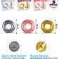 Mozlly Silver, Gold, and Rose Gold Inflatable Pool Floats Tube Set of 3 - Premium Fun Confetti Swim Rings Toys, Adult and Kids Pool Float Water Tubes