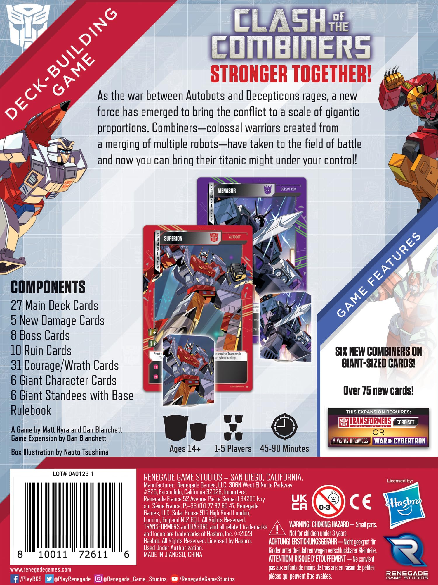 Renegade Game Studios Transformers Deck Building Game Clash of the Combiners Expansion