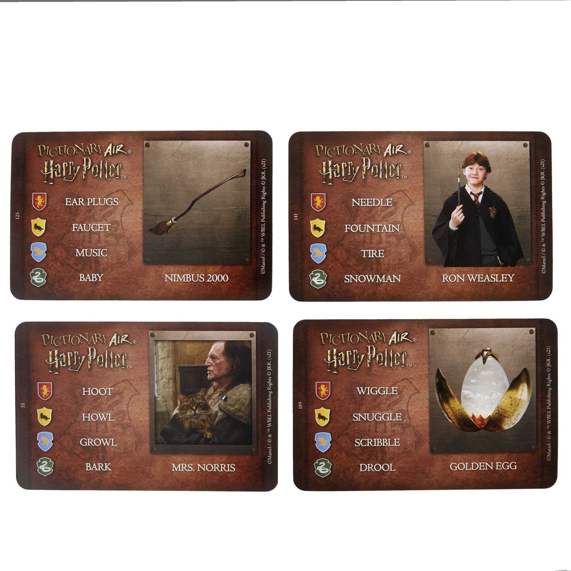 Mattel Games PICTIONARY AIR Harry Potter Family Drawing Game, Wand Pen, 112 Double-Sided Clue Cards, Trunk Card Holder, Collector Package. for 8 Year
