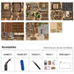 BETESINE Book Nook Kit for Adults 14+, Japanese Miniature House with LED Light and Dust Cover, DIY 3D Wooden Puzzle Bookshelf Insert Decor, Creative