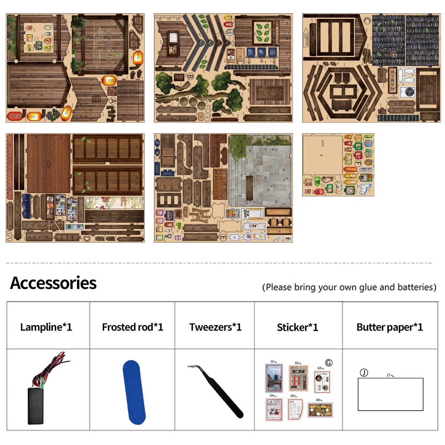 BETESINE Book Nook Kit for Adults 14+, Japanese Miniature House with LED Light and Dust Cover, DIY 3D Wooden Puzzle Bookshelf Insert Decor, Creative