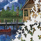Springbok's 1000 Piece Jigsaw Puzzle Moon Cabin Retreat - Made in USA