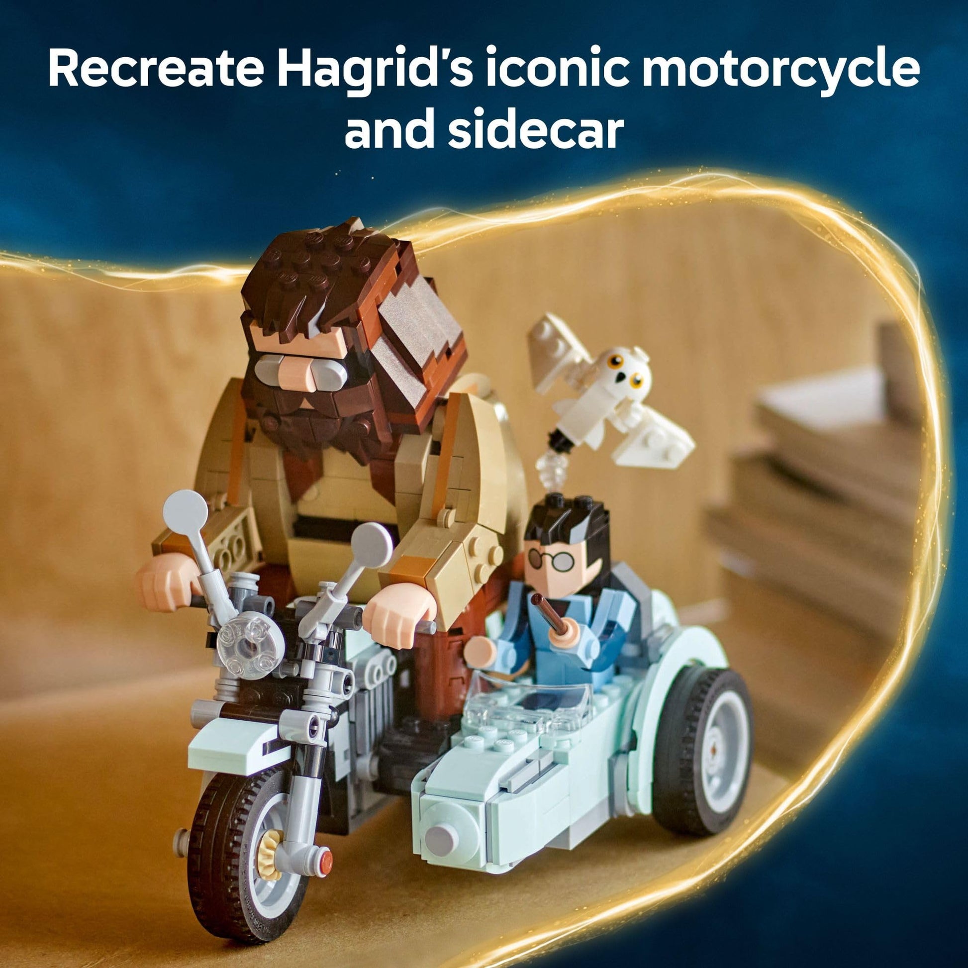 LEGO Harry Potter Hagrid & Harry's Motorcycle Ride Building Toy - Kids Motorcycle Toy for Boys and Girls, Harry Potter Fans, Ages 9+ - Gift Idea