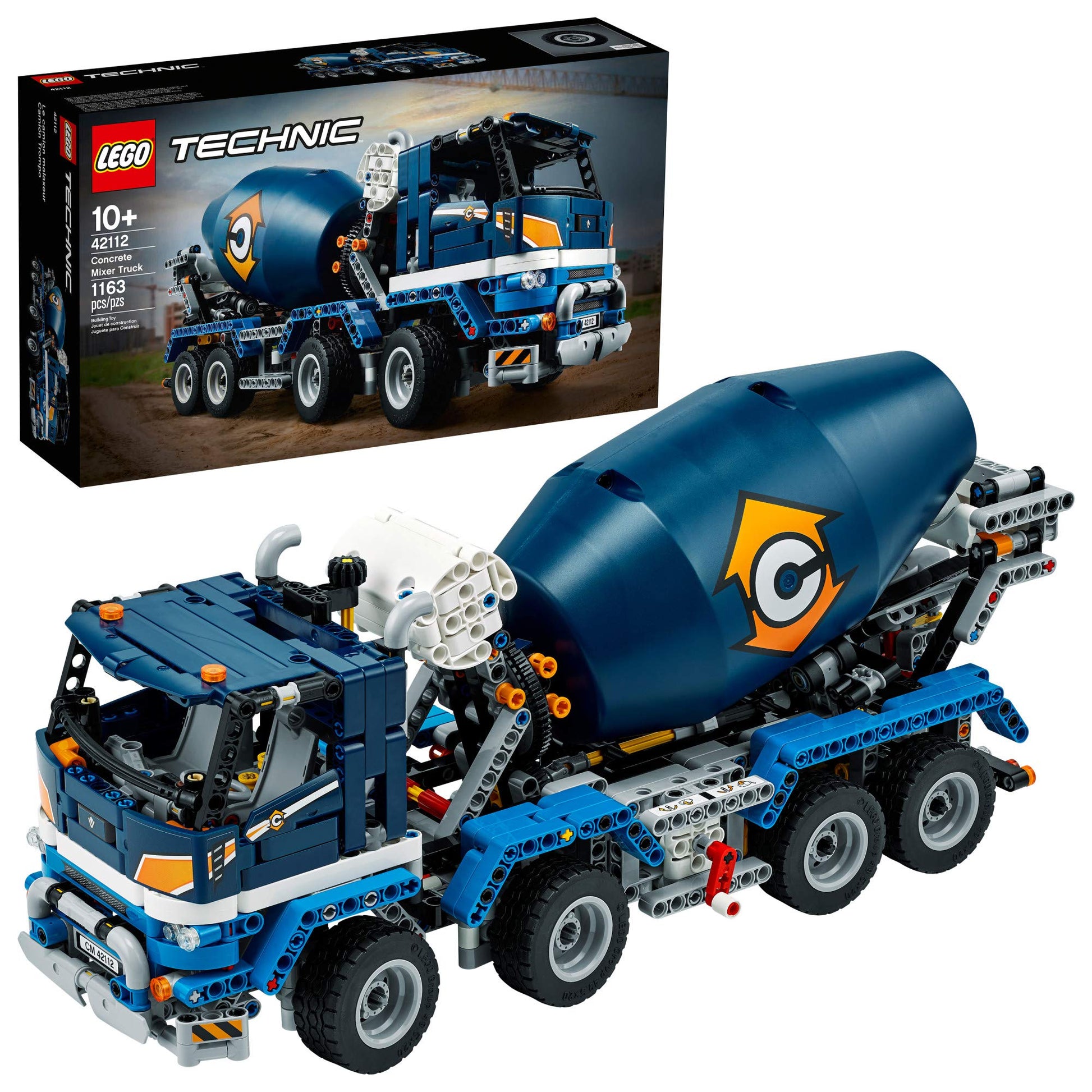 LEGO Technic Concrete Mixer Truck 42112 Building Kit, Kids Will Love Bringing The Construction Site to Life with This Cool Concrete Truck Toy Model