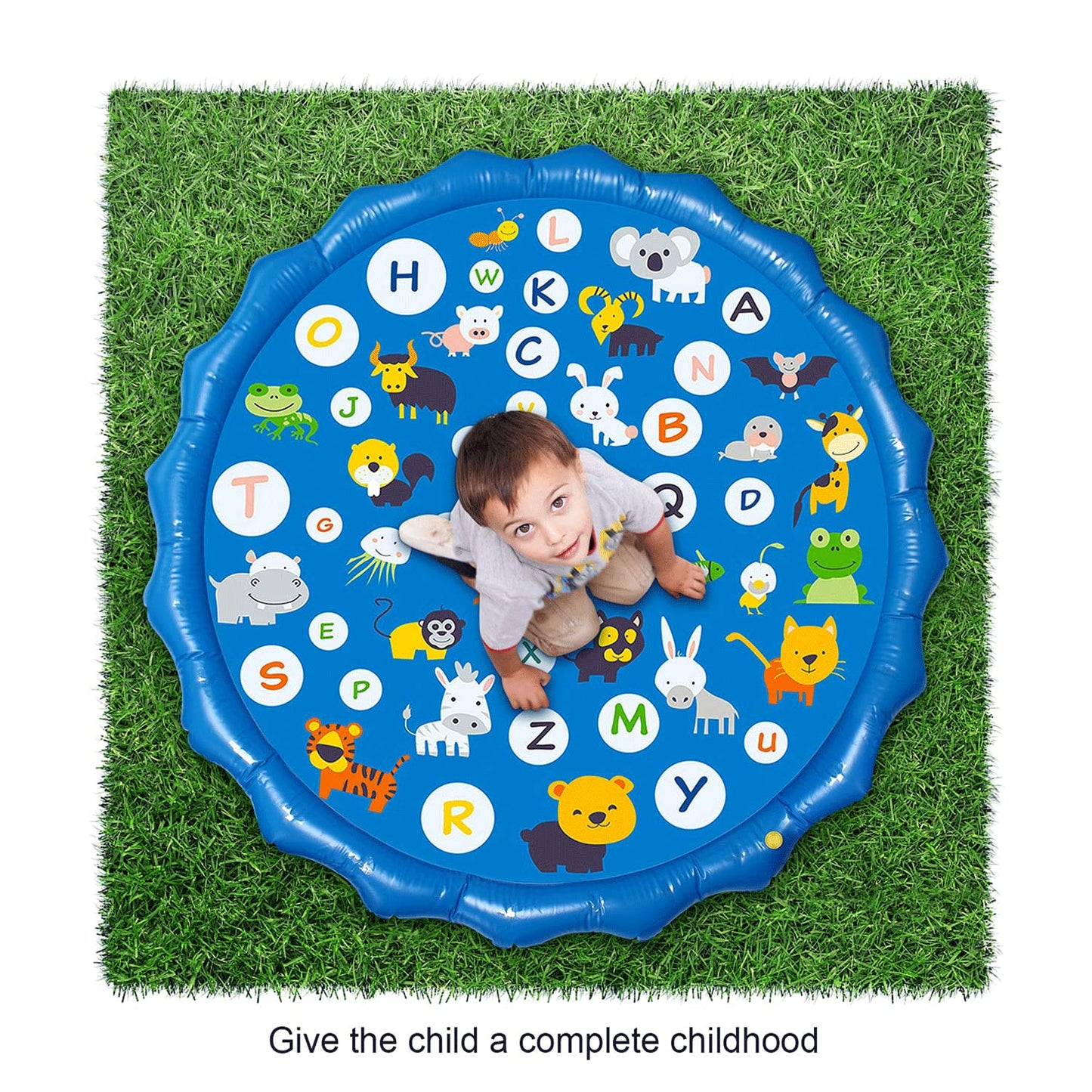 Splash pad for Kids, Arfbear 67" Kiddie Pool Splash Pads for Toddlers 3-16 Summer Outdoor Water Spray Play Mat Wading Pool Inflatable Baby Kids Water