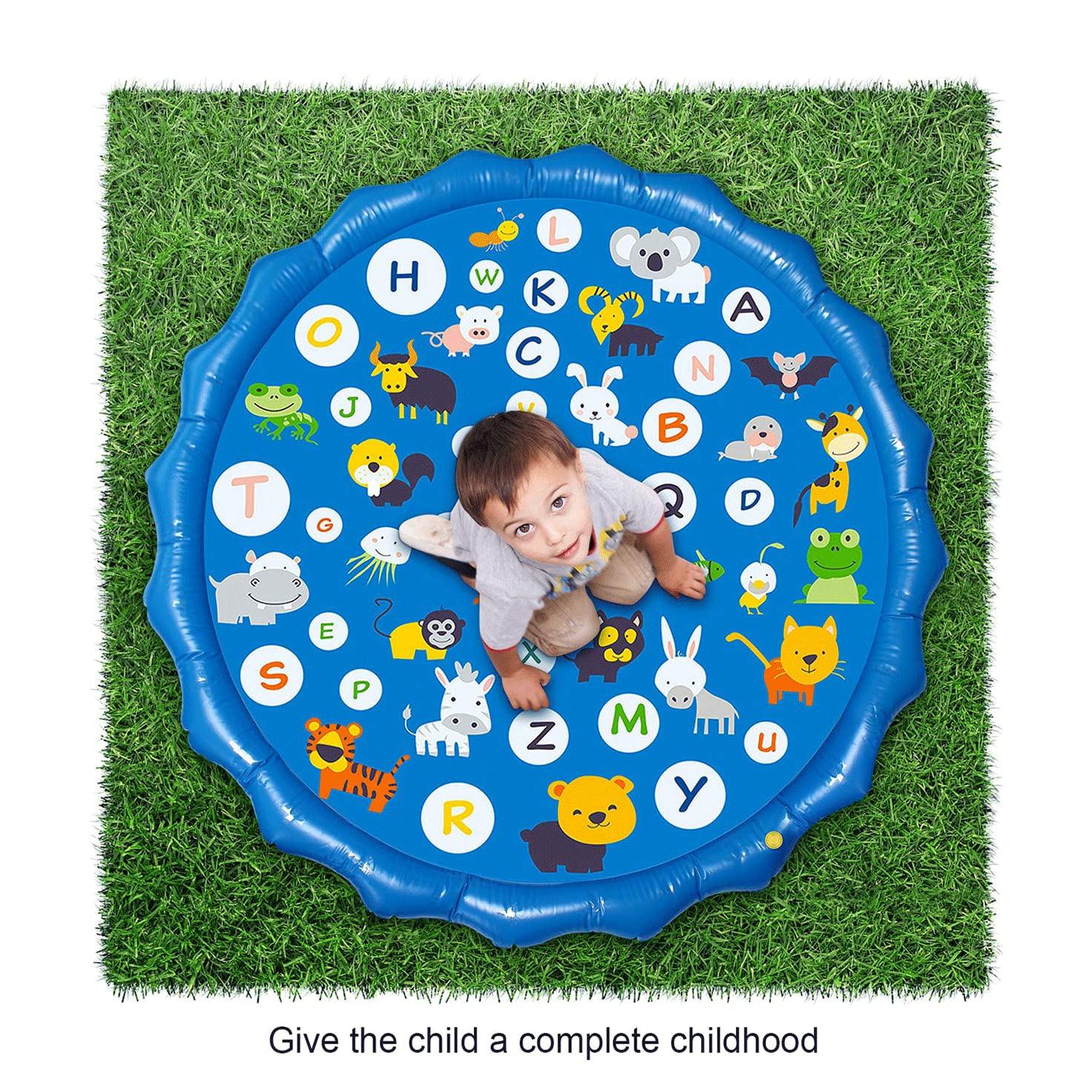 Splash pad for Kids, Arfbear 67" Kiddie Pool Splash Pads for Toddlers 3-16 Summer Outdoor Water Spray Play Mat Wading Pool Inflatable Baby Kids Water
