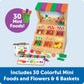 Learning Resources Mini Farmstand Sorting Set, Play Food Sets for Kids Kitchen, Grocery Store Pretend Play, Montessori Toys, Mini Food, Toddler