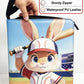 BPQWLF 9-Pocket Trading Card Binder 900 Pockets, Cute Bunny Cartoon PU Leather Card Album with 50 Removable Sleeves for Sports/Baseball