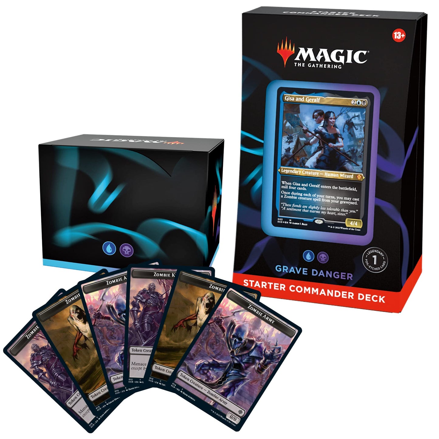 Magic: The Gathering Starter Commander Deck - Grave Danger (Blue-Black) | Ready-to-Play Deck for Beginners and Fans | Ages 13+ | Collectible Card