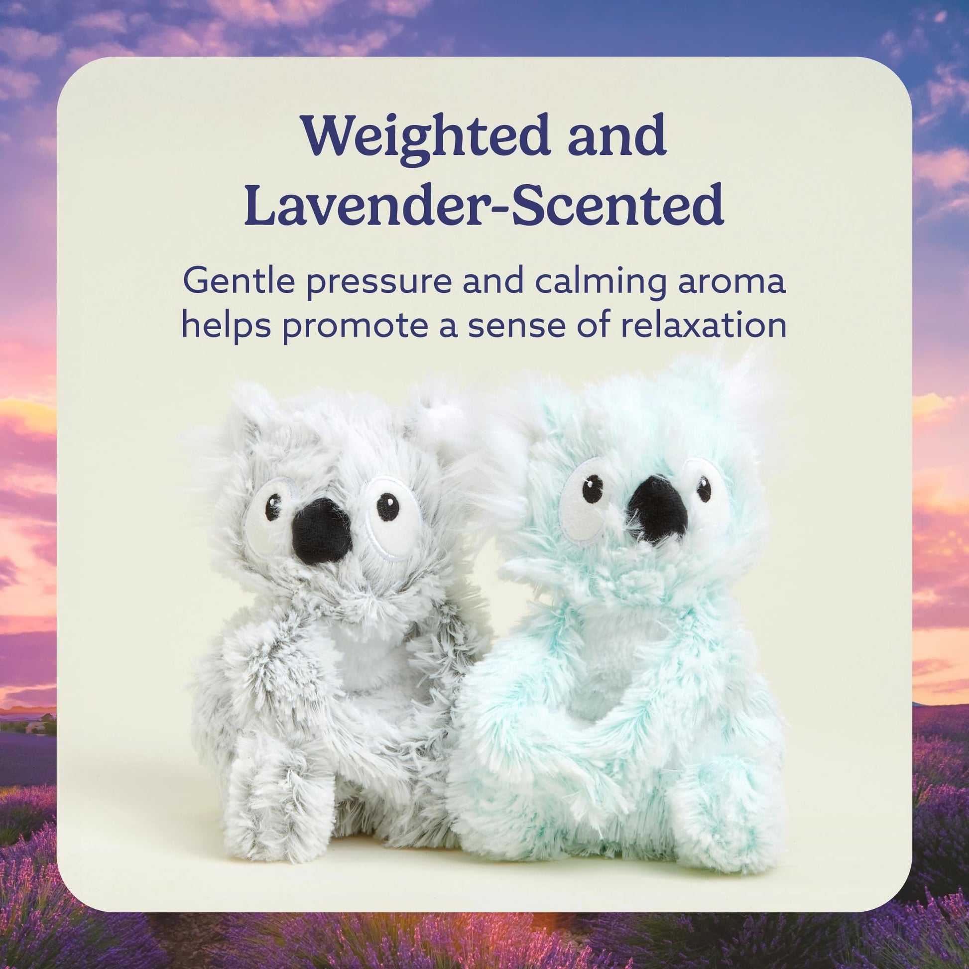 warmies Hugs Duo, Microwavable & Weighted Stuffed Animals, Koala - Heated Stuffed Animal Plushie for Warmth & Comfort - Cute Soft Plush Toys
