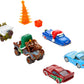Mattel Disney and Pixar Cars Toy Multipack, Set of 5 Winter-Themed Vehicles Including a Holiday Hotshot Lightning McQueen & 2 Plastic Accessories