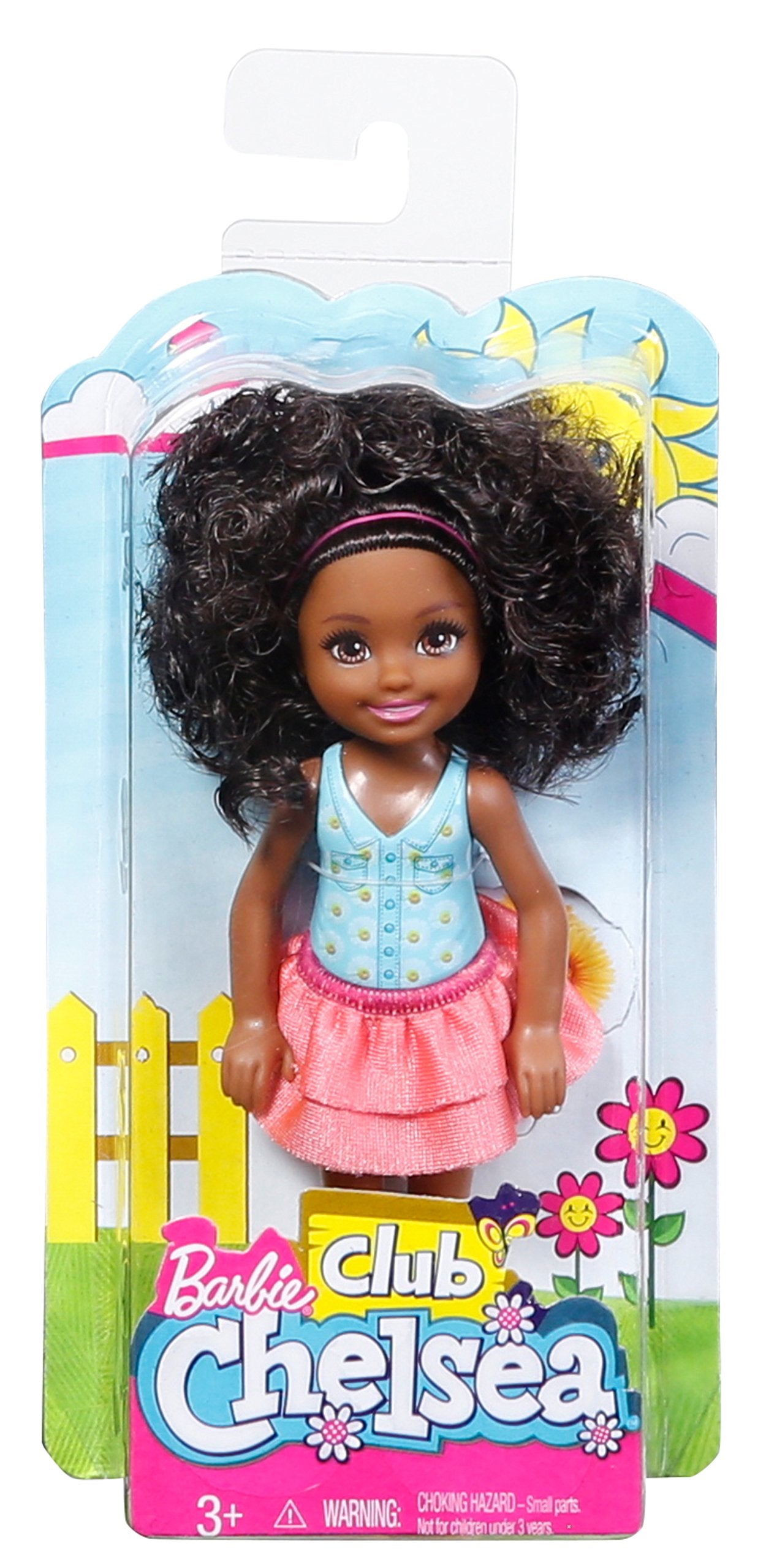 Barbie Chelsea Doll with Flowered Top, Ruffled Skirt and Cardboard Bouquet