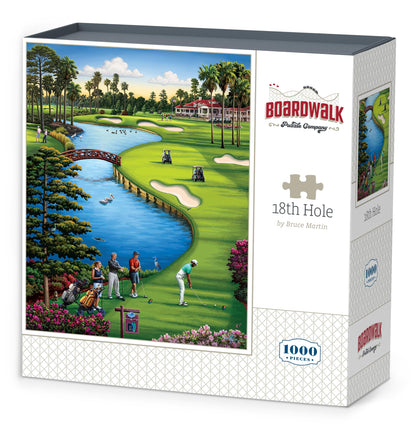 Boardwalk 18th Hole 1000 Piece Jigsaw Puzzle Fun Scenic Golf Puzzles with Premium Box, Gift for Adults and Family 19"x26"