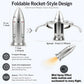 HTURCCOP Remote Control Rocket Drone for Kids, Foldable RC Aircraft Toy with Mist Spray, 2.4GHz Easy Flying Toy with 2 Rechargeable Batteries, Outdoor