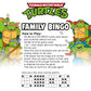 Aquarius Teenage Mutant Ninja Turtles Bingo Game - Officially Licensed Family Party Game Ages 8+, 2-18 Players - for Kids, Teens, and Adults