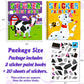 TBEEJ 2PCS Sticker Books for Kids Ages 4-8 Animal Themed Designs Party Gift Create 20 Pictures