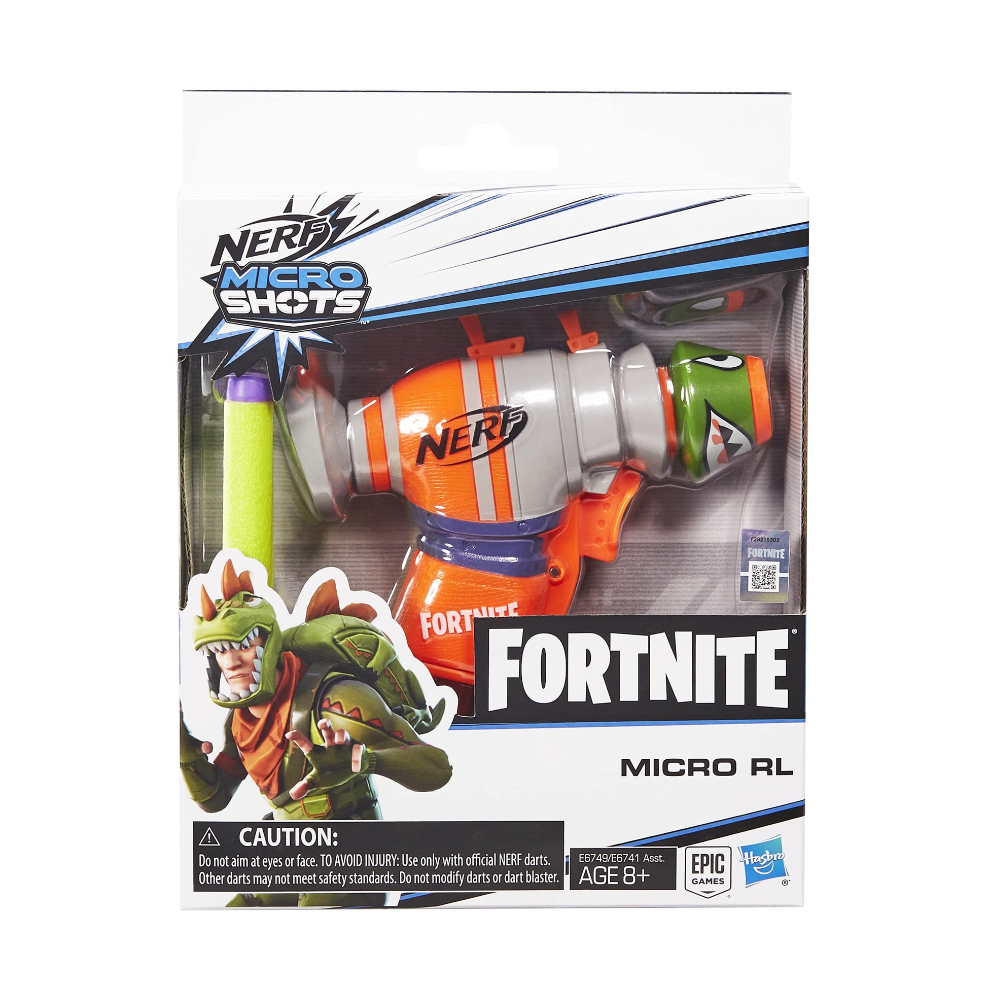 Nerf Fortnite rl Microshots Dart-Firing Toy Blaster & 2 Official Elite Darts