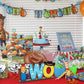 C1krint Toy Inspired Two Letter Sign Wooden Centerpiece, Cowboy 2nd Birthday Party Table Ornament Photo Props for Year Old Baby Boys Cartoon Theme