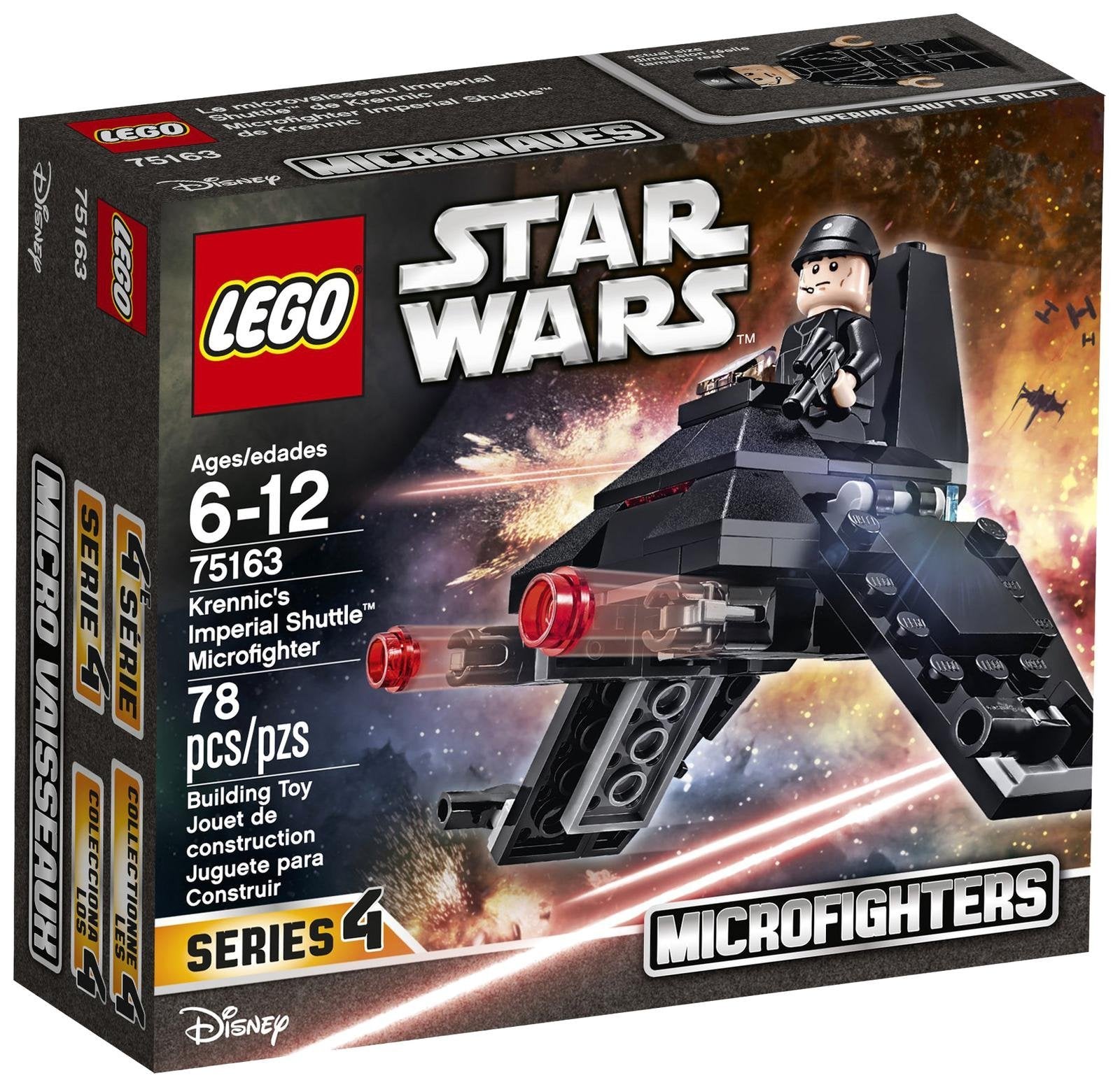 LEGO Star Wars Krennic's Imperial Shuttle Micro Fighter 75163 Building Kit (78 Pieces)