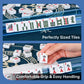 Faaexu American Mahjong Tile Set Include 166 Tiles 4 All-in-One Mahjong Racks/Pushers with Blue Carrying Bag Complete Mahjong Game Set