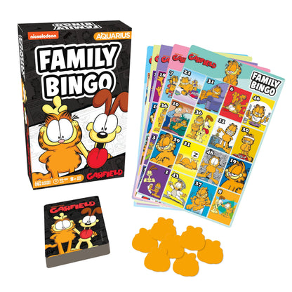 Aquarius Garfield Family Bingo Game, Nickelodeon Party Board Game for Kids Teens Adults, Officially Licensed Lasagna Cat Gift, Ages 8+