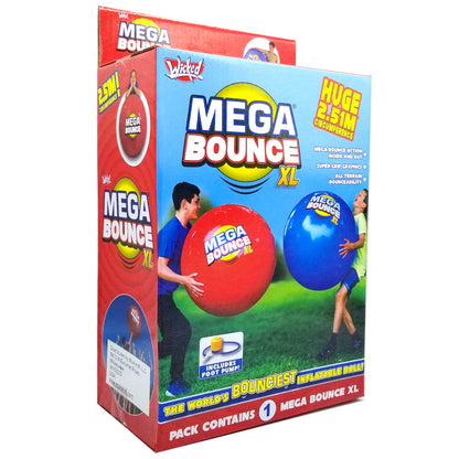 Wicked Mega Bounce XL - The World's Bounciest Inflatable Ball! Extra Large Bounce Ball for All Terrain Bounceability! Super Grip Graphics Outdoor