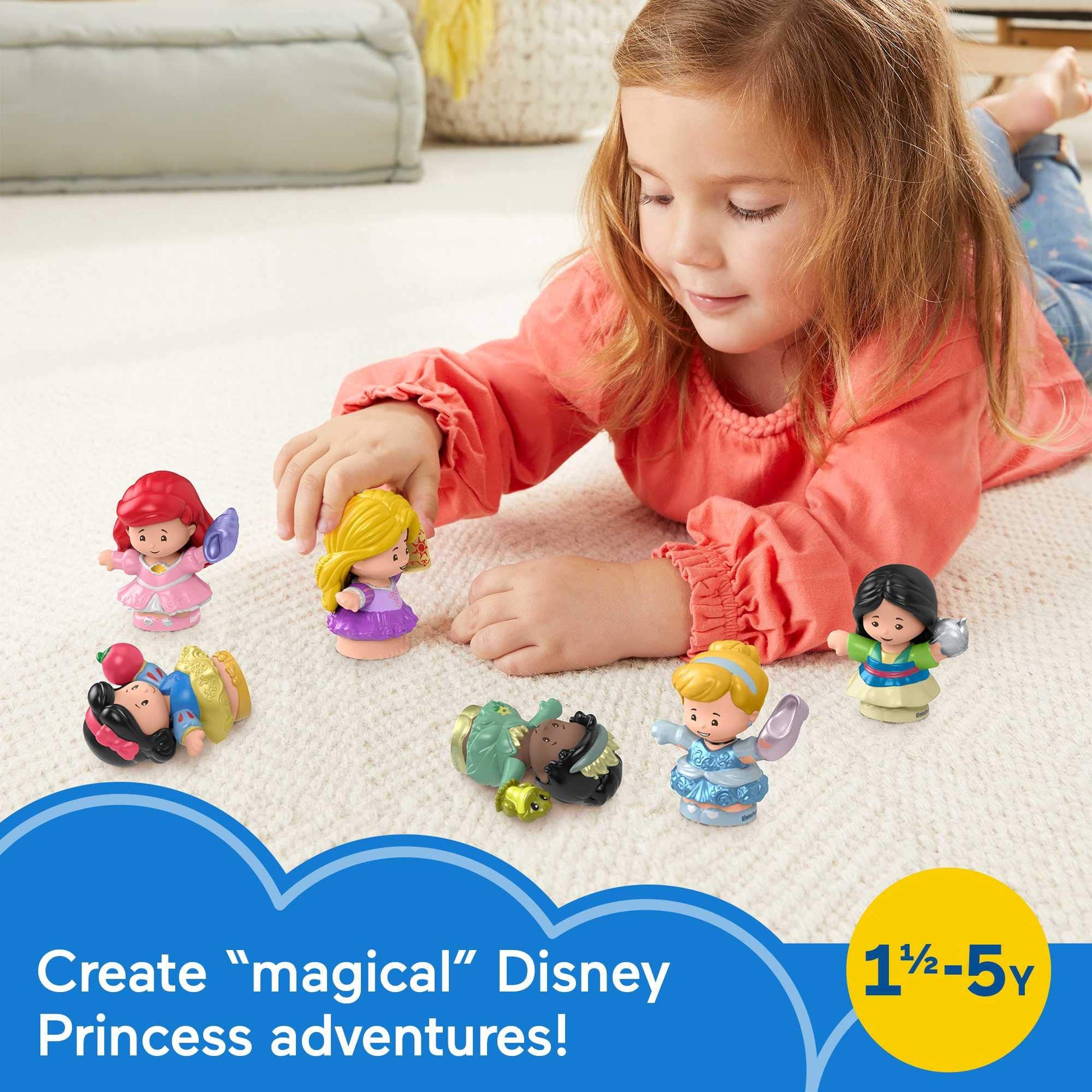 Fisher-Price Disney Princess Gift Set by Little People, 6 character figures for toddlers and preschool kids ages 18 months to 5 years (Amazon