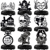 Bride or Die Bachelorette Party Decorations 9Pcs Bride or Die Centerpieces Rip Single Life Centerpieces for Till Death Do Us Party Bachelorette