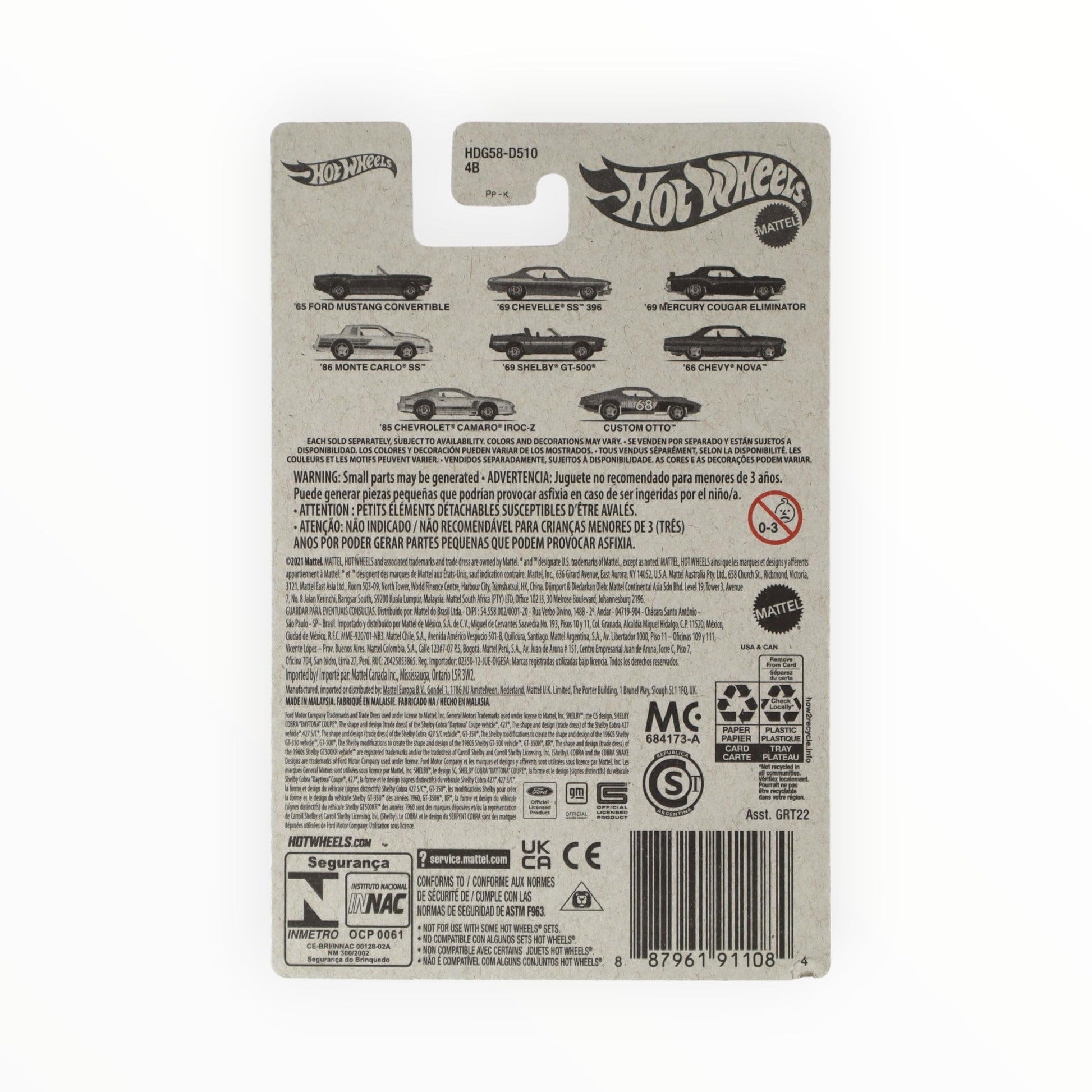 Hot Wheels '66 Chevy Nova, Flying Customs - purple