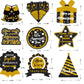9PCS We Appreciate You Honeycomb Centerpieces Black Gold Glitter Thank You Table Topper Decor Teacher Doctor Nurse Employee Staff Graduation