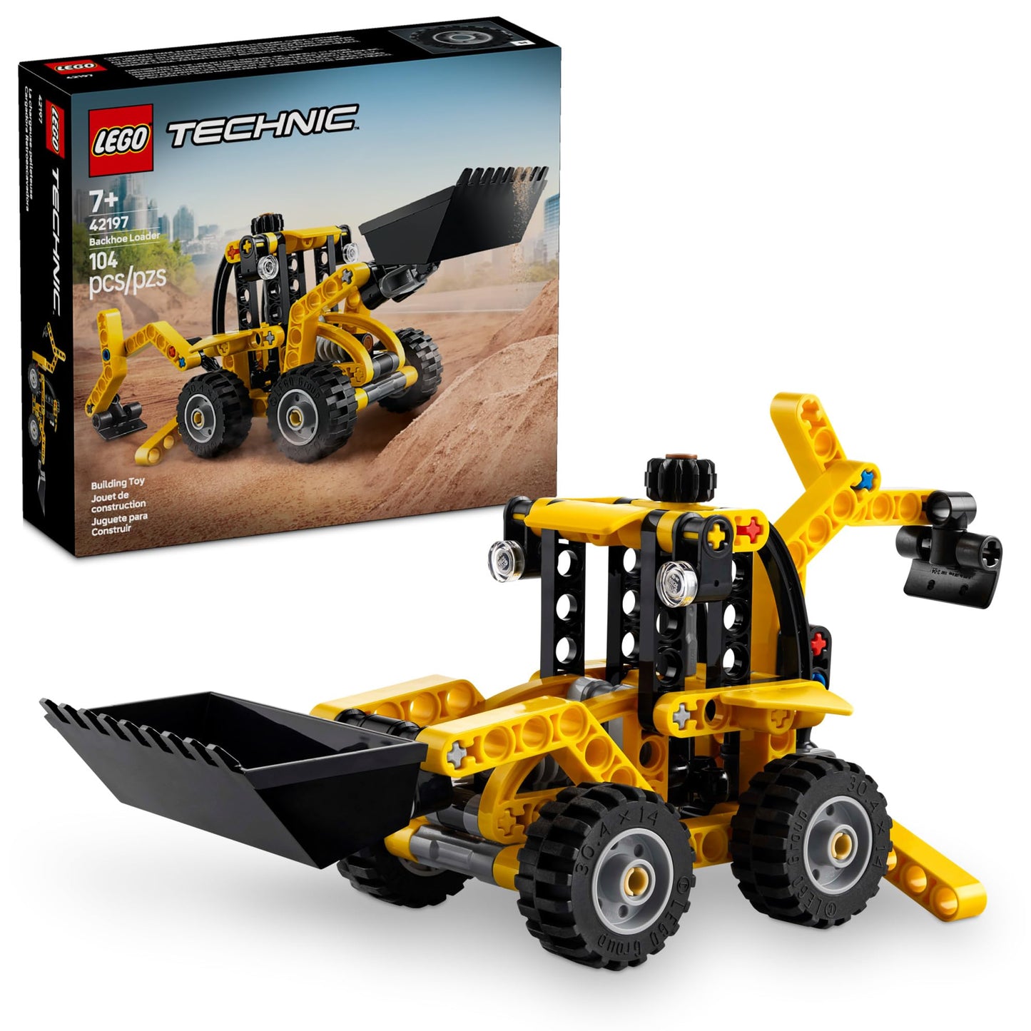LEGO Technic Backhoe Loader Construction Toy - Building Toy Set for Boys and Girls, Ages 7+ - Educational Gift Idea for Kids Birthday with Usable Back