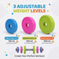Kids Workout Dumbbell Weights Set - Toddler Toy Gym Equipment for Pretend Play Lifting, Exercise & Fitness - Adjustable Fill with Sand or Water (2