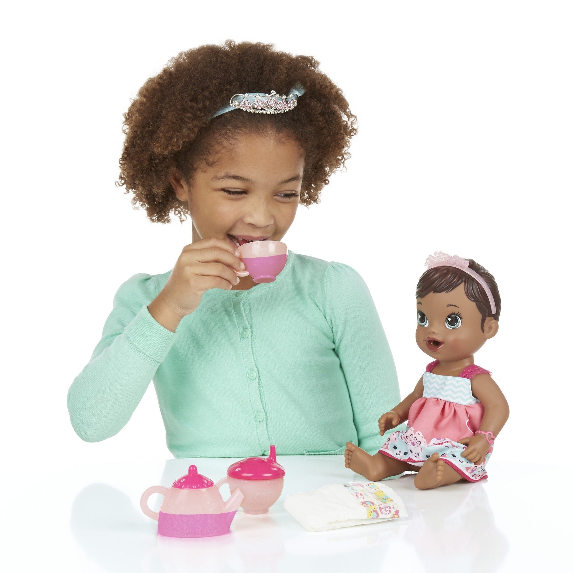 Baby Alive Lil' Sips African American Baby Has a Tea Party Doll