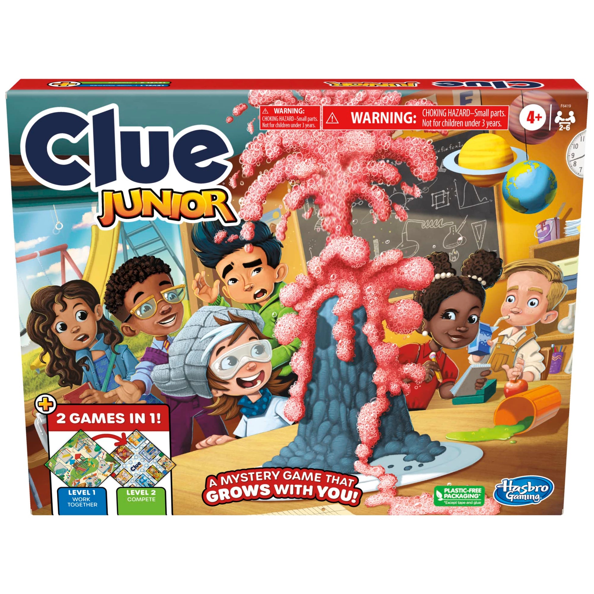 Hasbro Gaming Clue Junior Board Game | 2-Sided Gameboard, 2 Games in 1 | 2 to 6 Players | Mystery Games for Kids | Back to School Gifts | Classroom