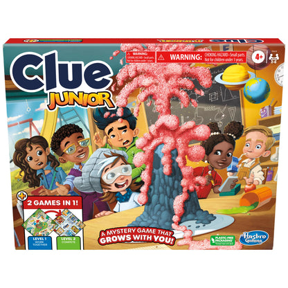 Hasbro Gaming Clue Junior Board Game | 2-Sided Gameboard, 2 Games in 1 | 2 to 6 Players | Mystery Games for Kids | Back to School Gifts | Classroom
