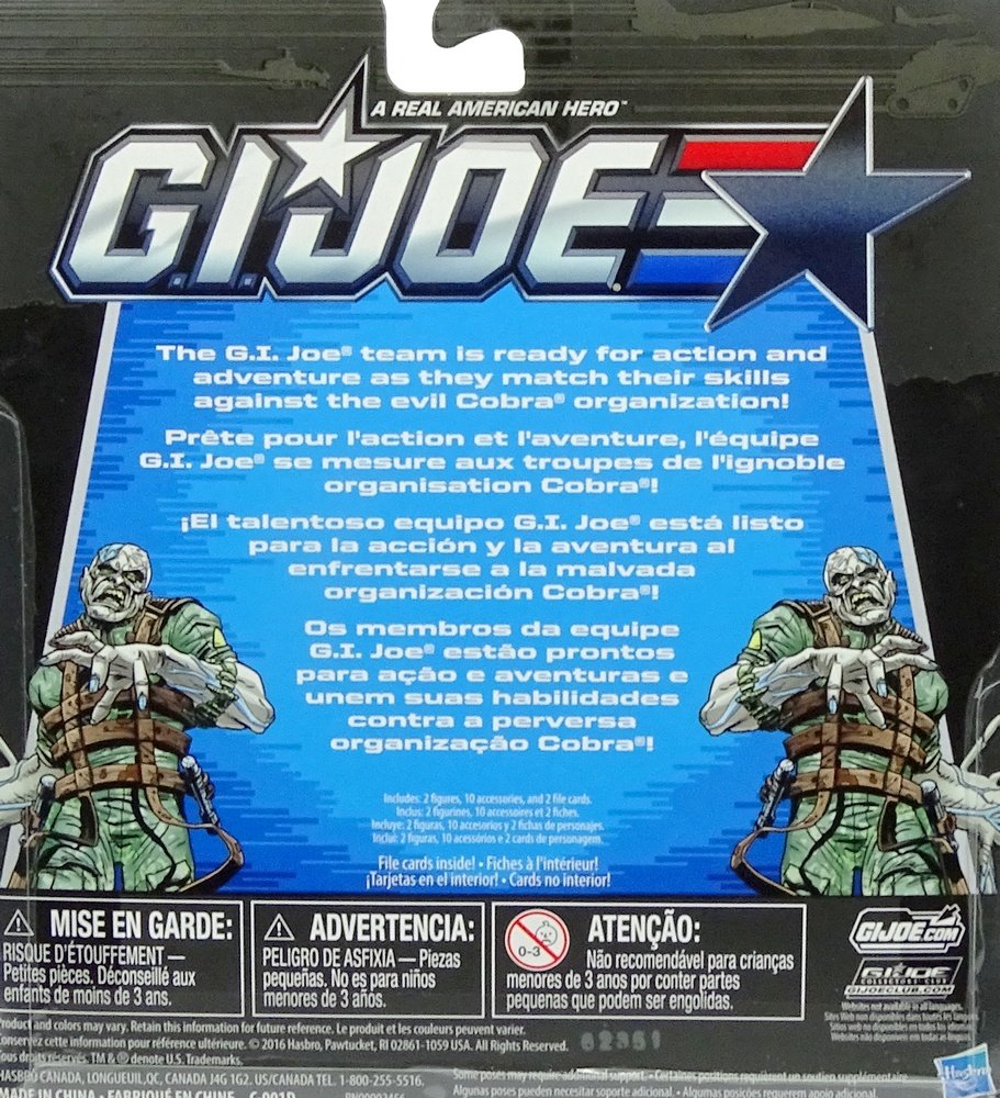 G.I. Joe, 50th Anniversary, Zombie Patrol Action Figure Set (Zombie-Viper vs Vibora Zombie), 3.75 Inches