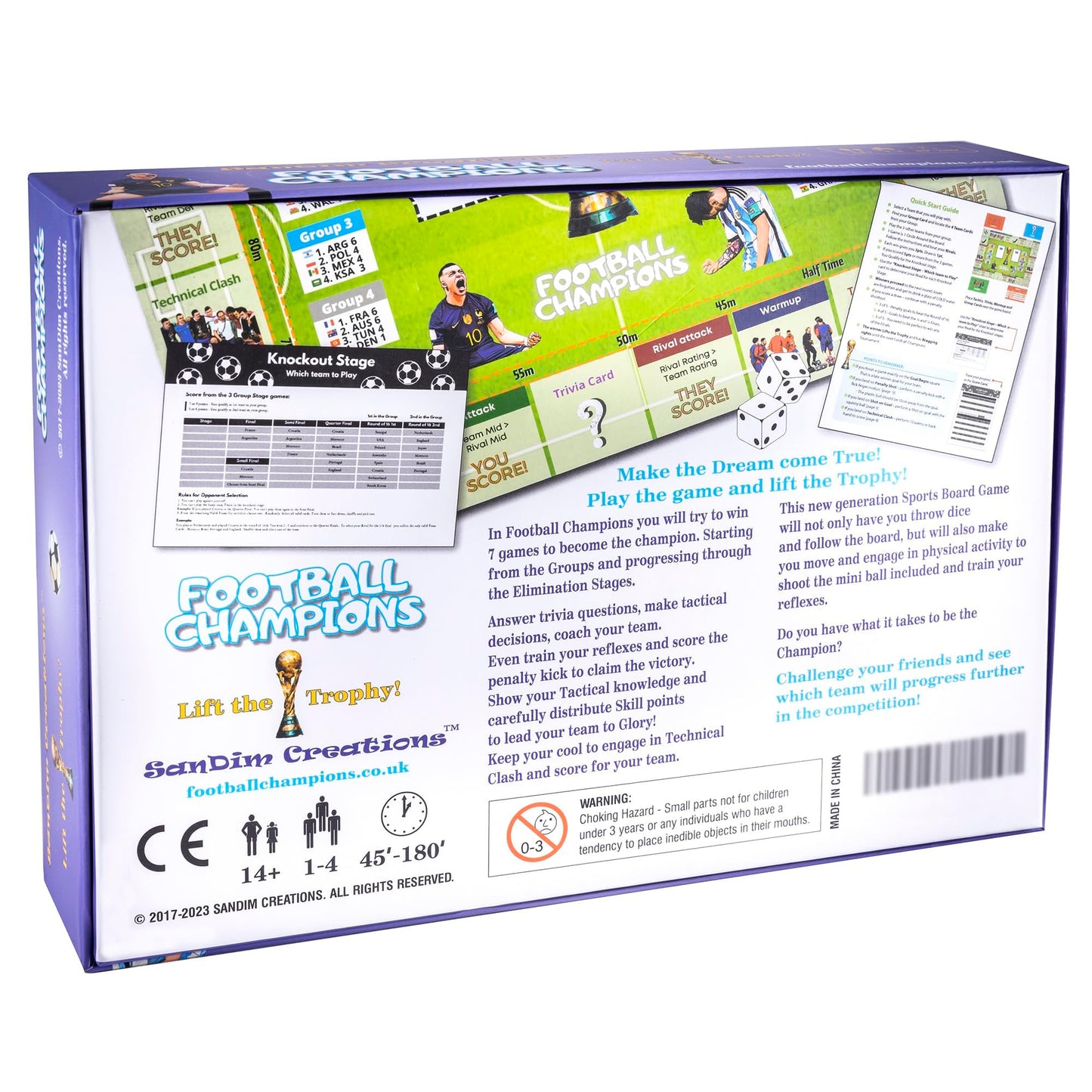 SanDim Creations Football Champions Board Game - Family Board Games for Teens 14+ and Adults - Soccer Strategy Board Game Ages 14+ - Sports Trivia