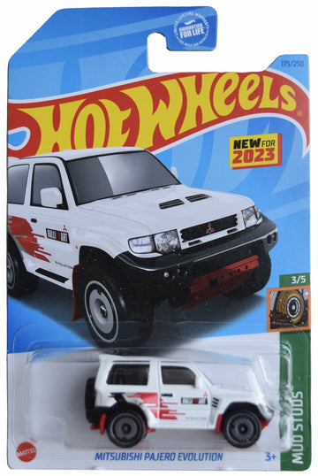 Hot Wheels Mitsubishi Pajero Evolution, Mud Studs 3/5 [White] 175/250