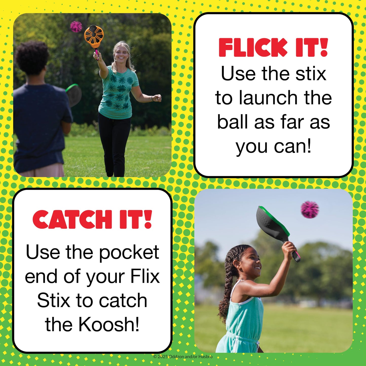 Koosh Flix Stix - Kids Outdoor Toys, Beach Toys, Plays Like Lacrosse, Kids Games, Outdoor Games for Adults and Family, Koosh Ball Included, Outdoor