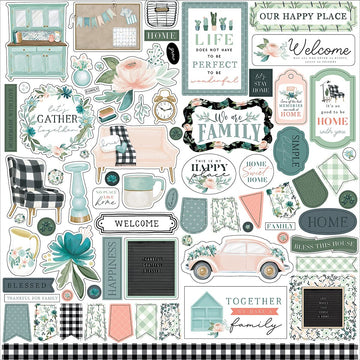 Echo Park Paper Company Gather at Home Element Sticker White